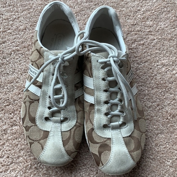 Coach Katelyn size 7 tan sneakers - Picture 2 of 8